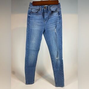 Mudd Distressed High-Rise FlxStretch Jean Legging Blue Skinny Jeans